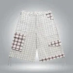 3PLAID Bermuda Shorts White
