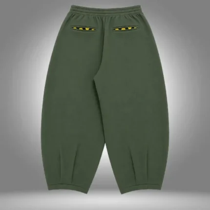 Olive Green Sweaty Baggy Sweatpants (1)