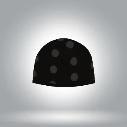 Polka Beanie Mainline Headwear Black (1)