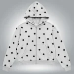 Polka Dot Zip Hoodie
