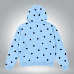Polka Dot Zip Hoodie Sky Blue (2)
